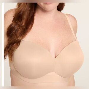 Cacique Comfort Bliss Multi-Way Strapless Bra in Cafe Mocha Size 44C NWOT